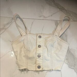 Abercrombie & Fitch Off-White Button-Down Top